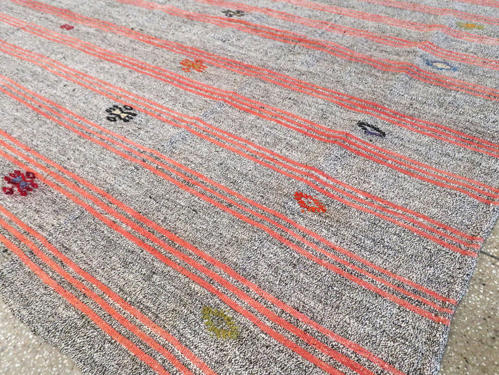 Mid-20th Century Handmade Turkish Flatweave Kilim, No.30068 - Gsblank