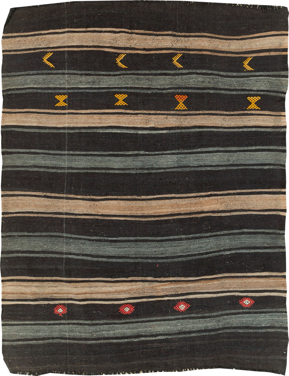 Mid-20th Century Handmade Turkish Flatweave, No.30069 - Gsblank