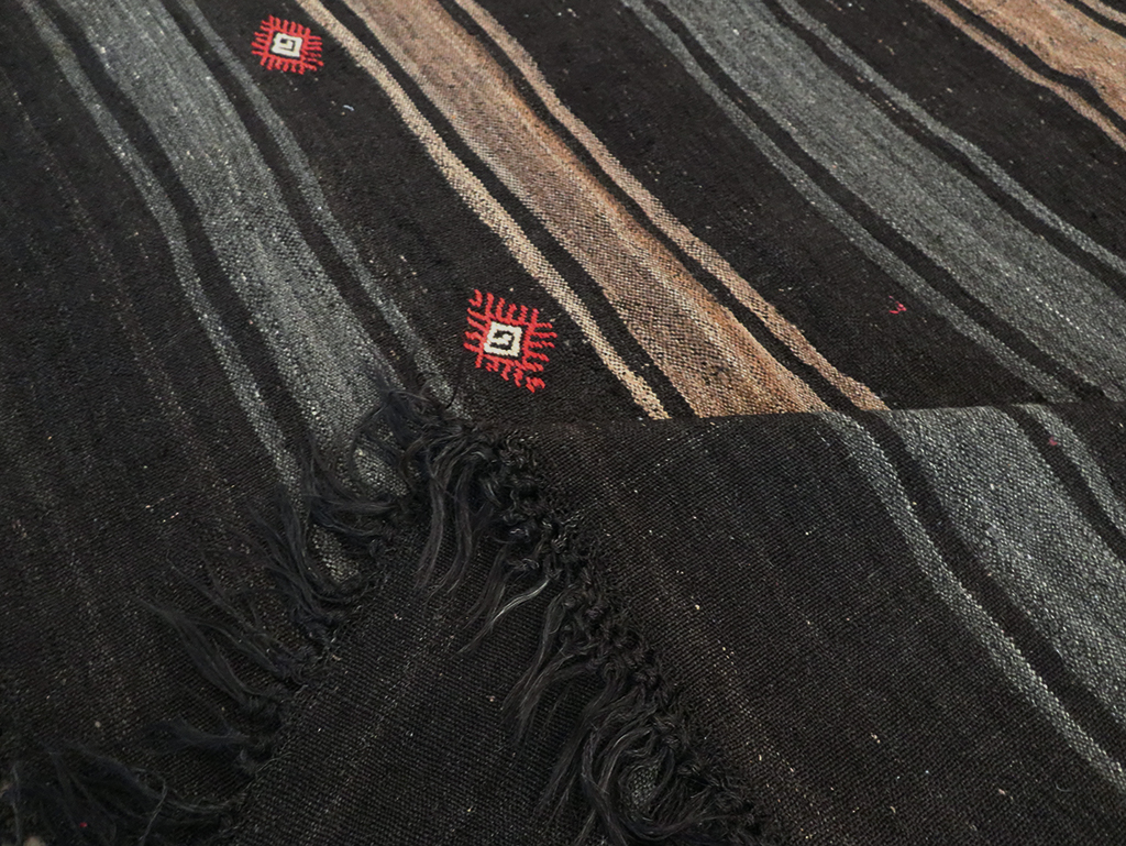 Mid-20th Century Handmade Turkish Flatweave, No.30069 - Gsblank