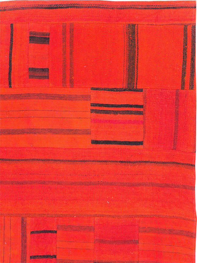 21st Century Red Patchwork Style Turkish Flatweave Kilim, No.30083 - Gsblank