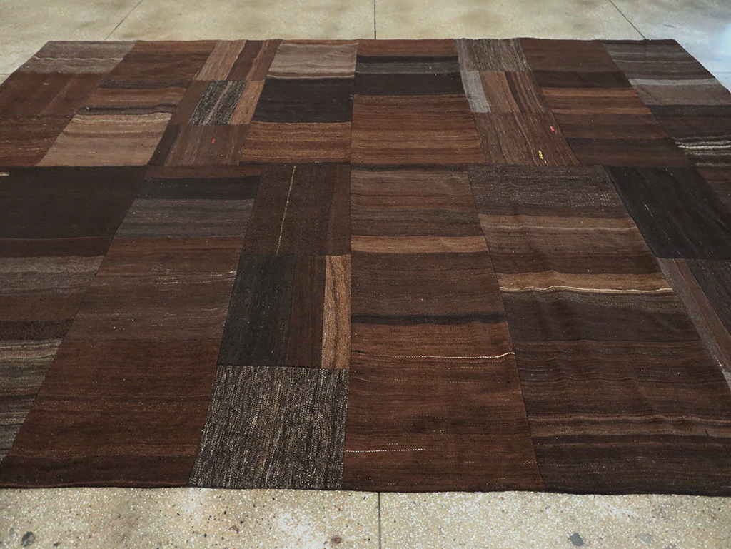 Contemporary Turkish Flatweave Kilim Patchwork Room Size Carpet, No.30089 - Gsblank