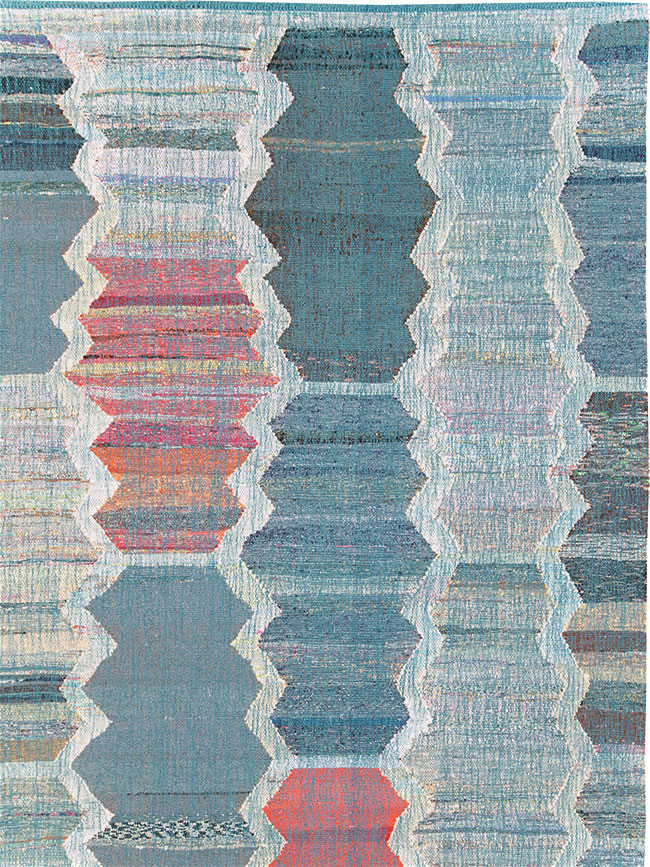 Contemporary Turkish Flatweave Kilim Large Room Size Carpet, No.30097 - Gsblank