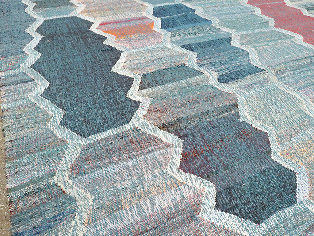 Contemporary Turkish Flatweave Kilim Large Room Size Carpet, No.30097 - Gsblank