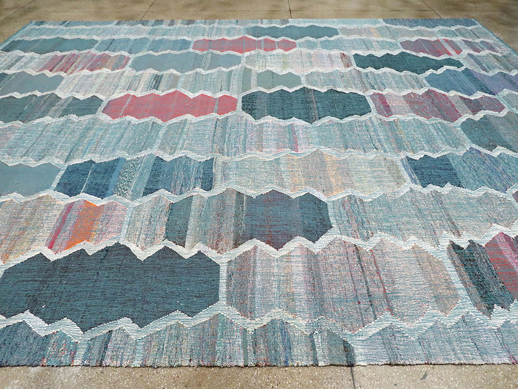 Contemporary Turkish Flatweave Kilim Large Room Size Carpet, No.30097 - Gsblank