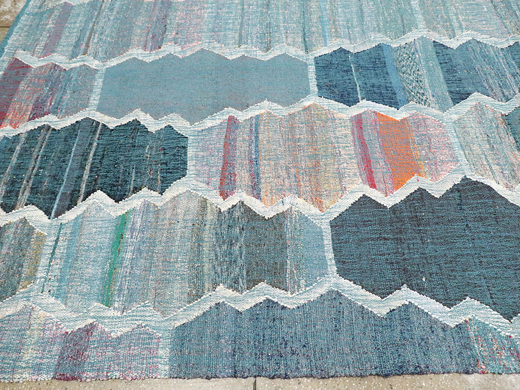 Contemporary Turkish Flatweave Kilim Large Room Size Carpet, No.30097 - Gsblank