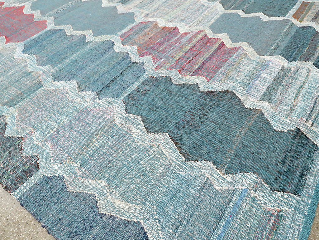 Contemporary Turkish Flatweave Kilim Large Room Size Carpet, No.30097 - Gsblank
