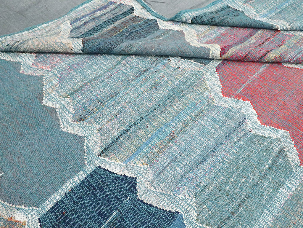 Contemporary Turkish Flatweave Kilim Large Room Size Carpet, No.30097 - Gsblank