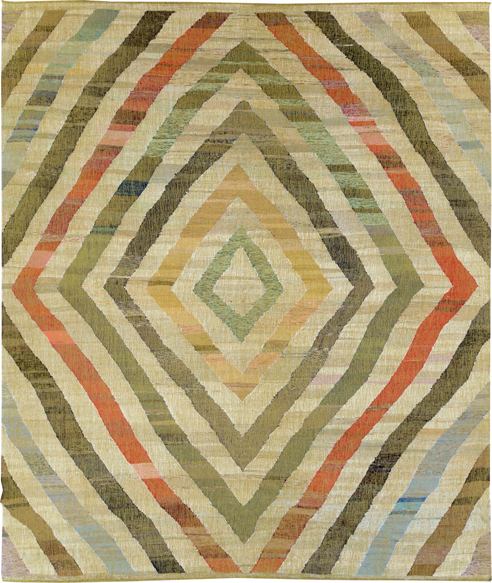 Large Contemporary Turkish Flat-Weave Kilim, No.30098 - Gsblank