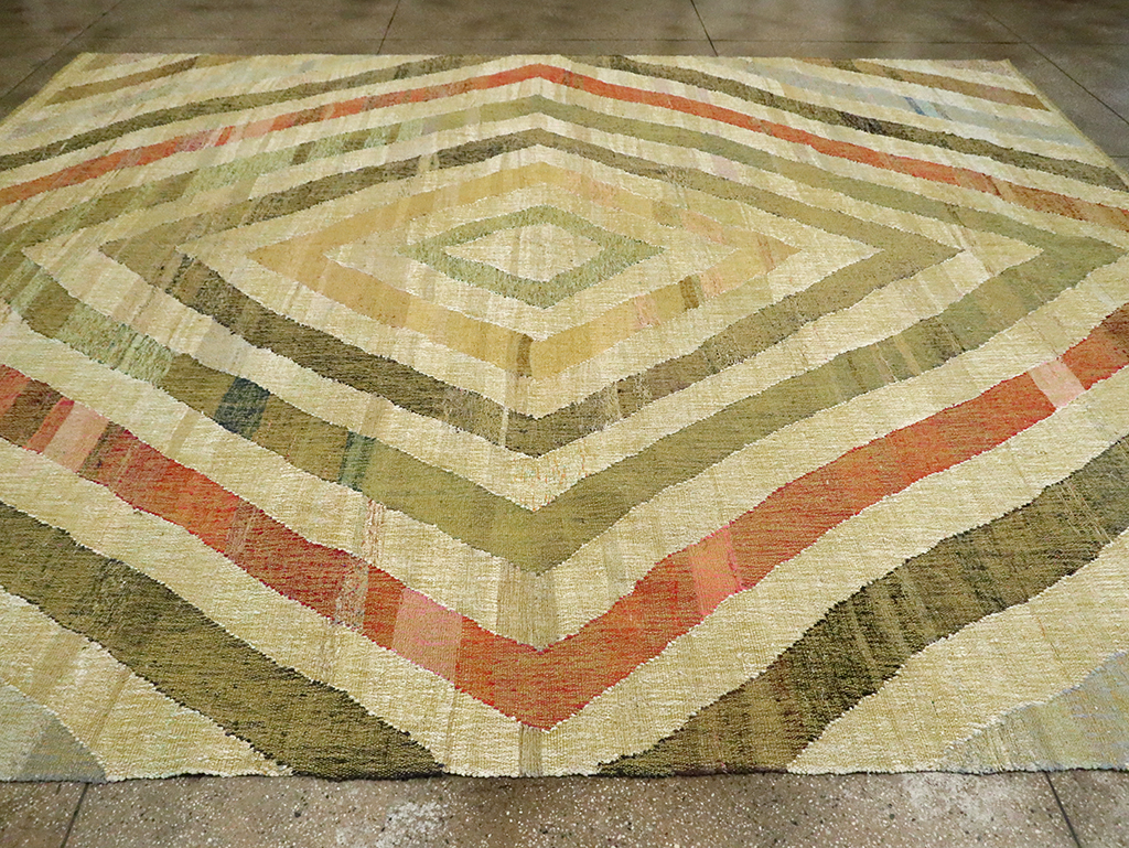 Large Contemporary Turkish Flatweave Kilim, No.30098 - Gsblank