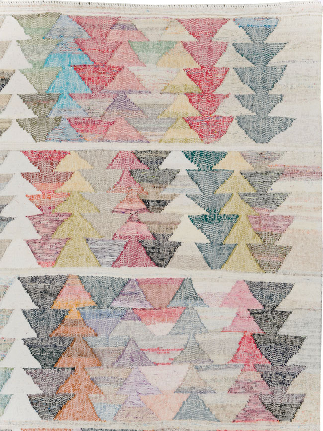 Contemporary Turkish Flatweave Kilim Room Size Carpet, No.30101 - Gsblank