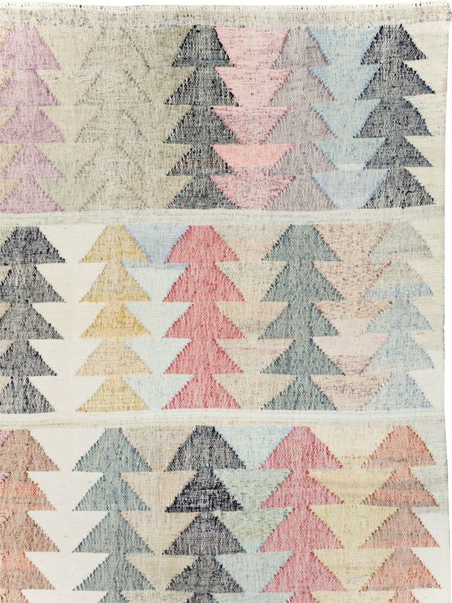 Contemporary Turkish Flatweave Kilim Room Size Carpet, No.30101 - Gsblank