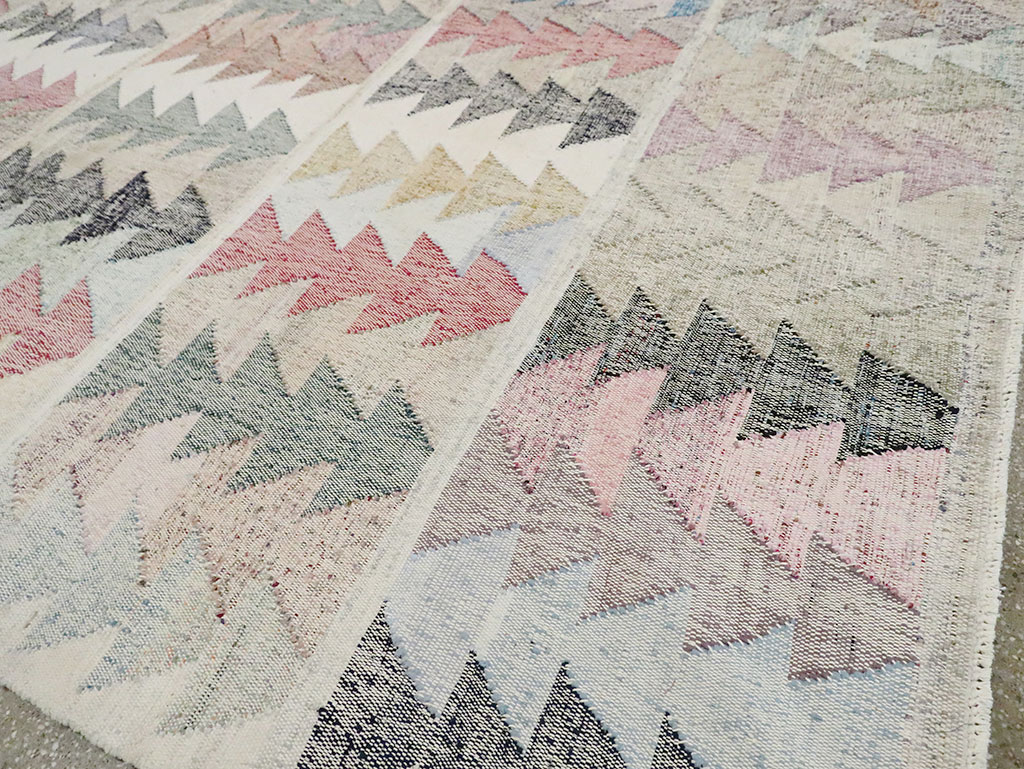 Contemporary Turkish Flatweave Kilim Room Size Carpet, No.30101 - Gsblank