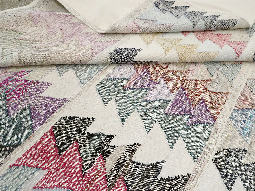 Contemporary Turkish Flatweave Kilim Room Size Carpet, No.30101 - Gsblank