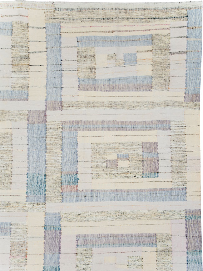 Contemporary Turkish Flatweave Kilim Large Room Size Carpet, No.30102 - Gsblank