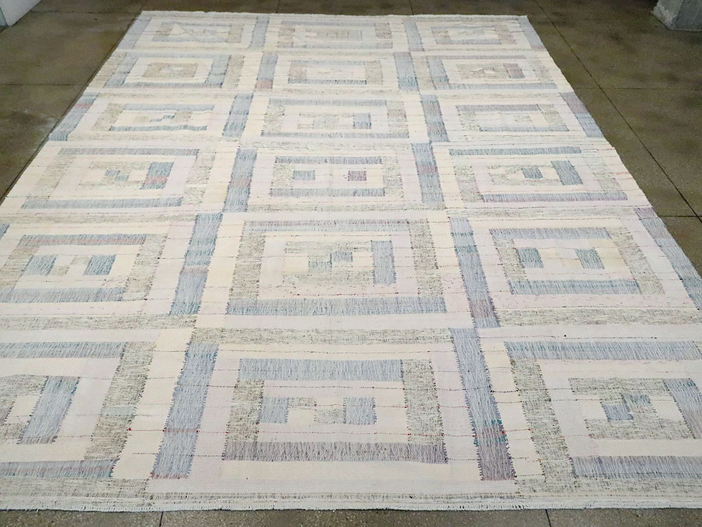 Contemporary Turkish Flatweave Kilim Large Room Size Carpet, No.30102 - Gsblank