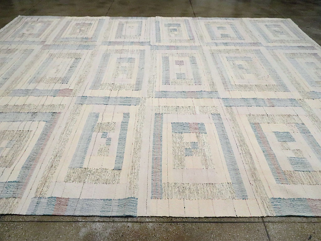 Contemporary Turkish Flatweave Kilim Large Room Size Carpet, No.30102 - Gsblank