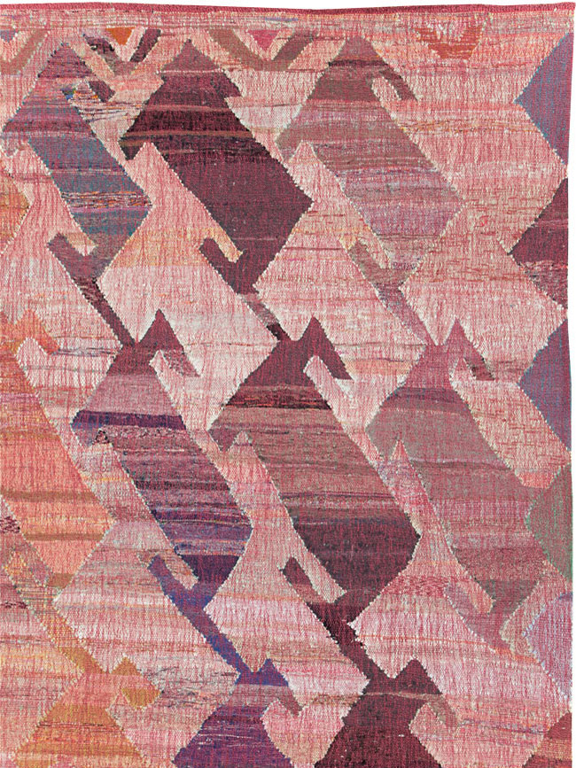 Large Contemporary Geometric Turkish Flatweave, No.30113 - Gsblank