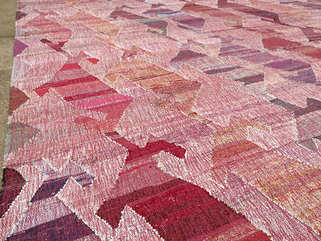 Large Contemporary Geometric Turkish Flatweave, No.30113 - Gsblank