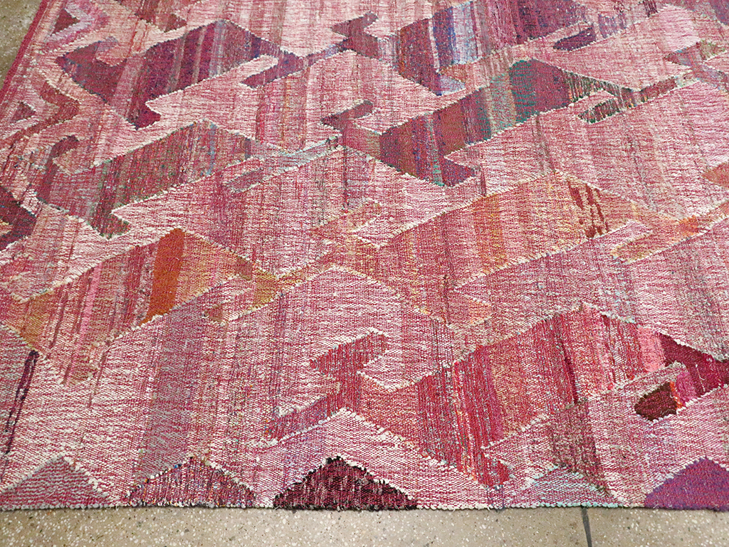 Large Contemporary Geometric Turkish Flatweave, No.30113 - Gsblank