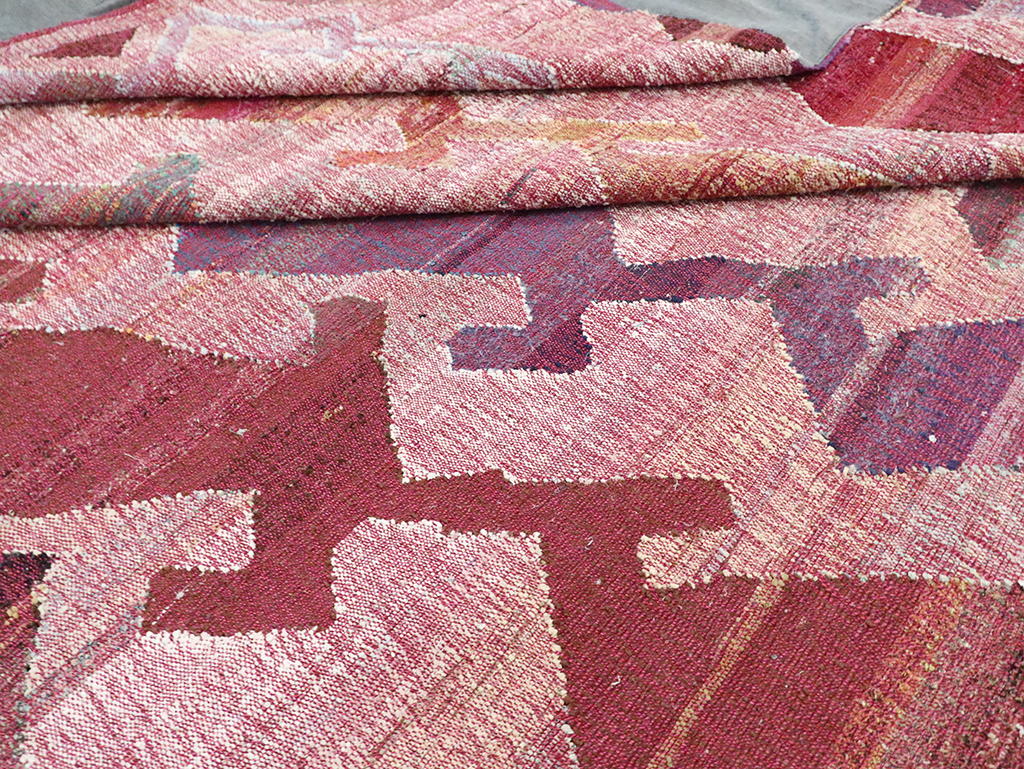 Large Contemporary Geometric Turkish Flatweave, No.30113 - Gsblank