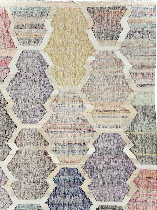 Contemporary Turkish Flatweave Kilim Large Room Size Carpet, No.30115 - Gsblank