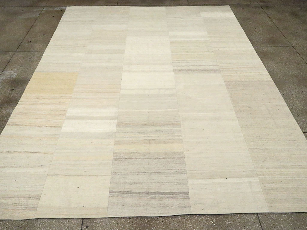 Vintage Turkish Flatweave Kilim Room Size Carpet, No.30123 - Gsblank