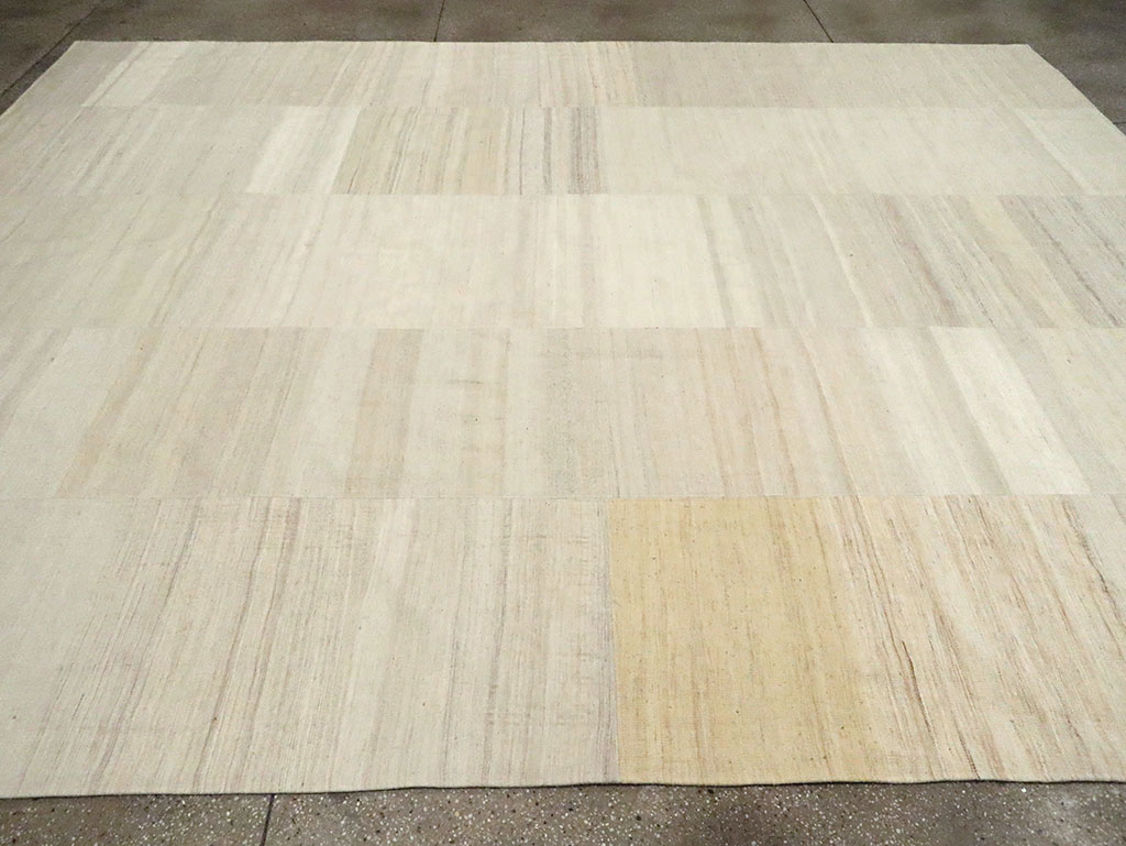 Vintage Turkish Flatweave Kilim Room Size Carpet, No.30123 - Gsblank