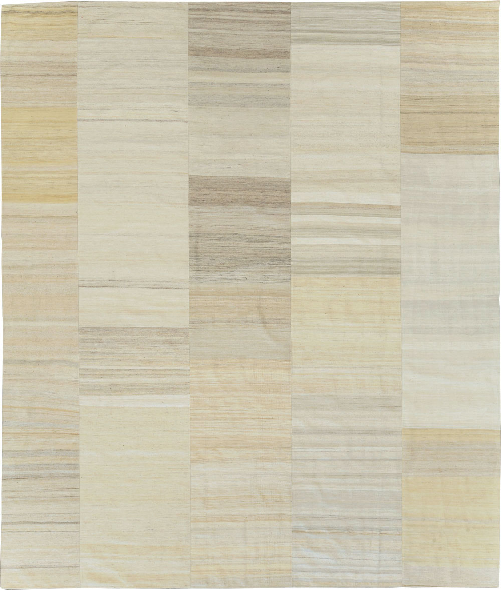 Vintage Turkish Flatweave Kilim Room Size Carpet, No.30125 - Gsblank