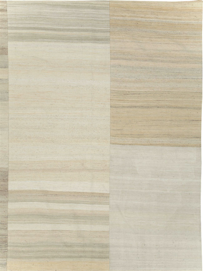 Vintage Turkish Flatweave Kilim Room Size Carpet, No.30125 - Gsblank