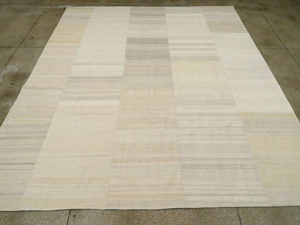 Vintage Turkish Flatweave Kilim Room Size Carpet, No.30125 - Gsblank