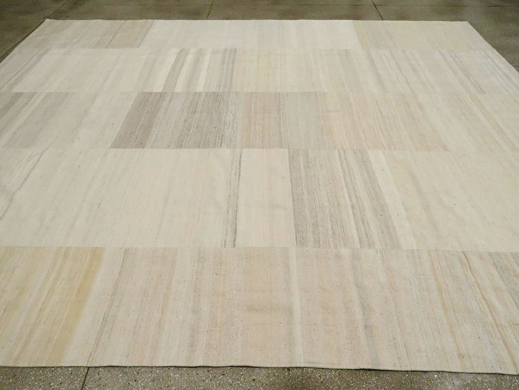 Vintage Turkish Flatweave Kilim Room Size Carpet, No.30125 - Gsblank