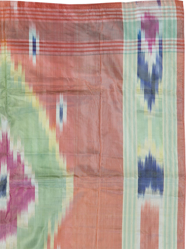 Vintage Central Asian Square Ikat Textile, No.30136 - Gsblank