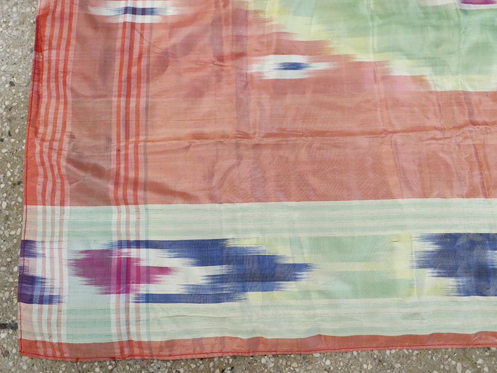 Vintage Central Asian Square Ikat Textile, No.30136 - Gsblank