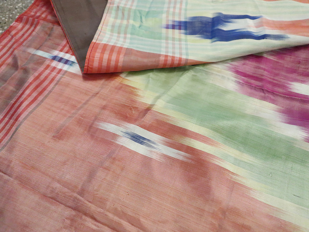 Vintage Central Asian Square Ikat Textile, No.30136 - Gsblank