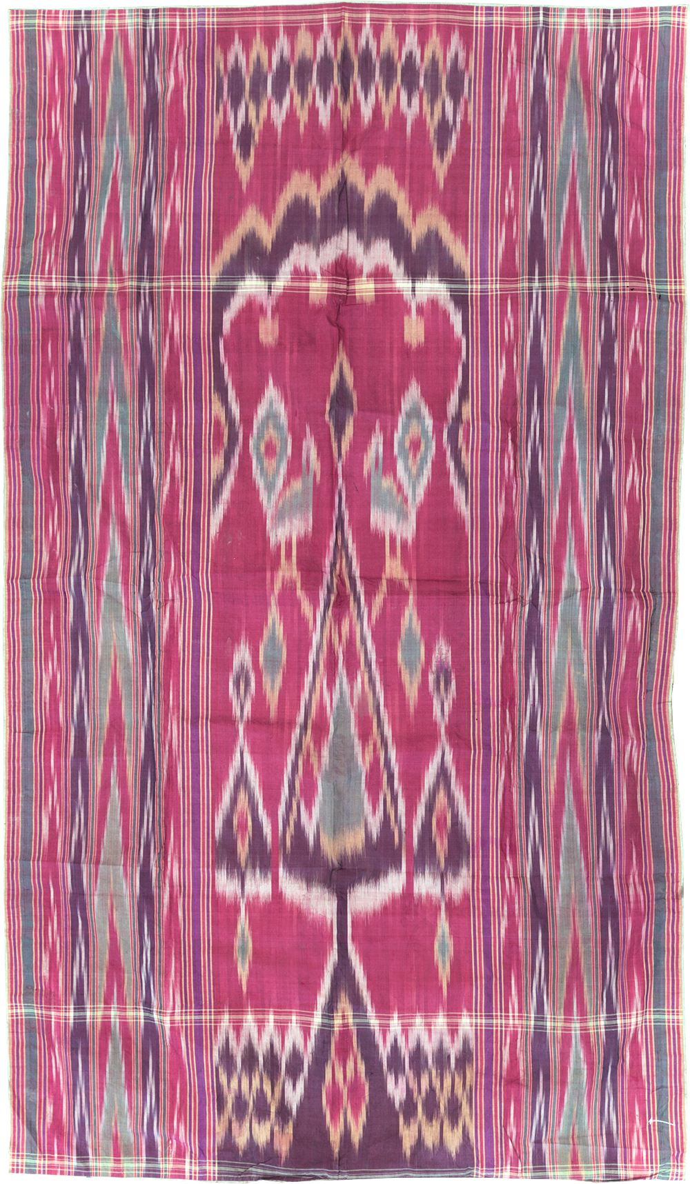 Vintage Persian Yazd Silk Textile, No.30140 - Gsblank