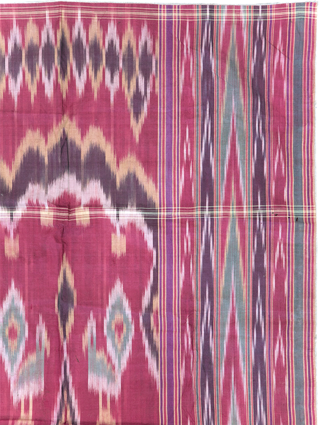 Vintage Persian Yazd Silk Textile, No.30140 - Gsblank