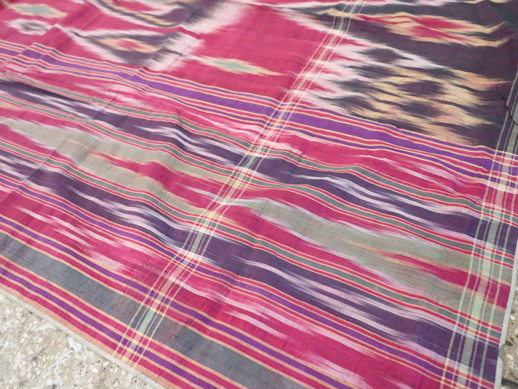 Vintage Persian Yazd Silk Textile, No.30140 - Gsblank