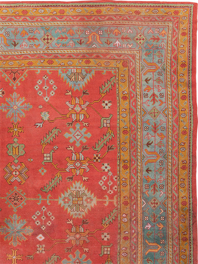 Antique Turkish Oushak Carpet, No.30142 - Gsblank
