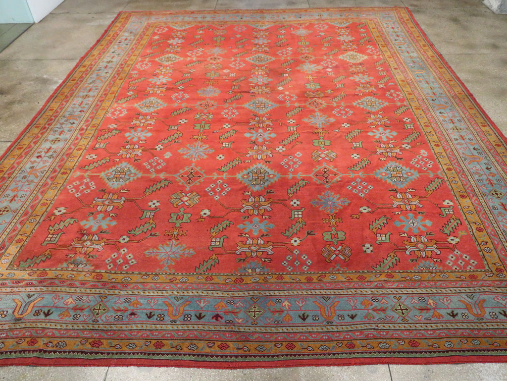 Antique Turkish Oushak Carpet, No.30142 - Gsblank