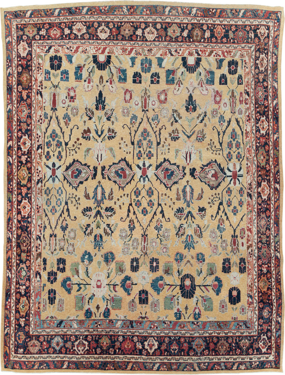 Antique Persian Mahal Room Size Carpet, No.30147 - Gsblank