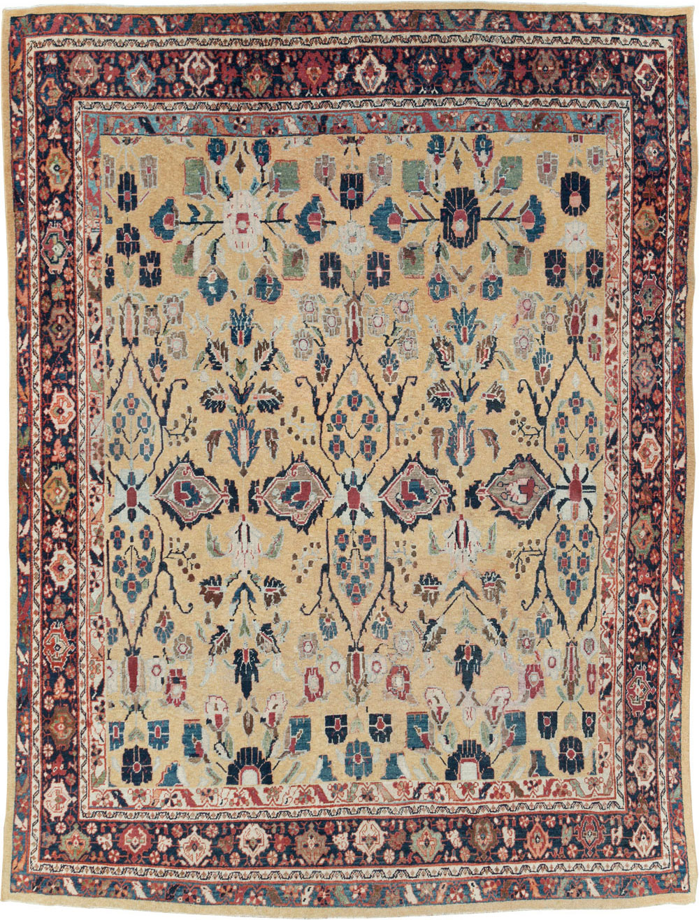 Antique Persian Mahal Room Size Carpet, No.30147 - Gsblank