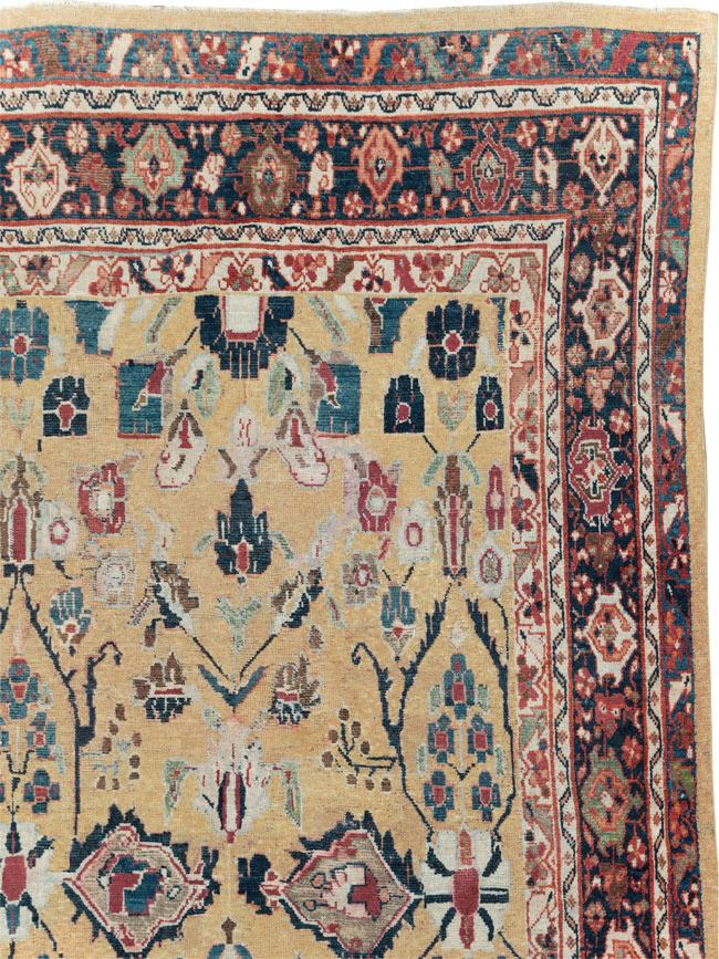 Antique Persian Mahal Room Size Carpet, No.30147 - Gsblank
