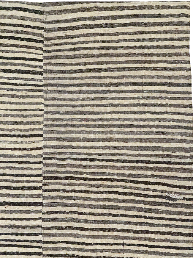 Vintage Persian Flatweave Kilim Room Size Carpet, No.30153 - Gsblank