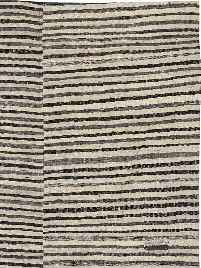 Vintage Persian Flatweave Kilim Room Size Carpet, No.30153 - Gsblank