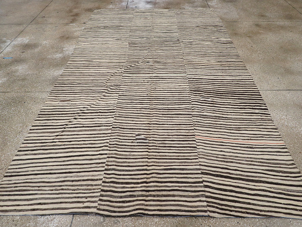 Vintage Persian Flatweave Kilim Room Size Carpet, No.30153 - Gsblank