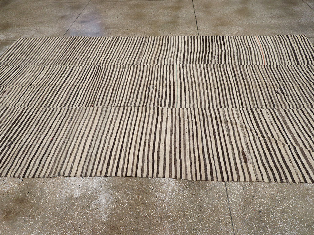 Vintage Persian Flatweave Kilim Room Size Carpet, No.30153 - Gsblank