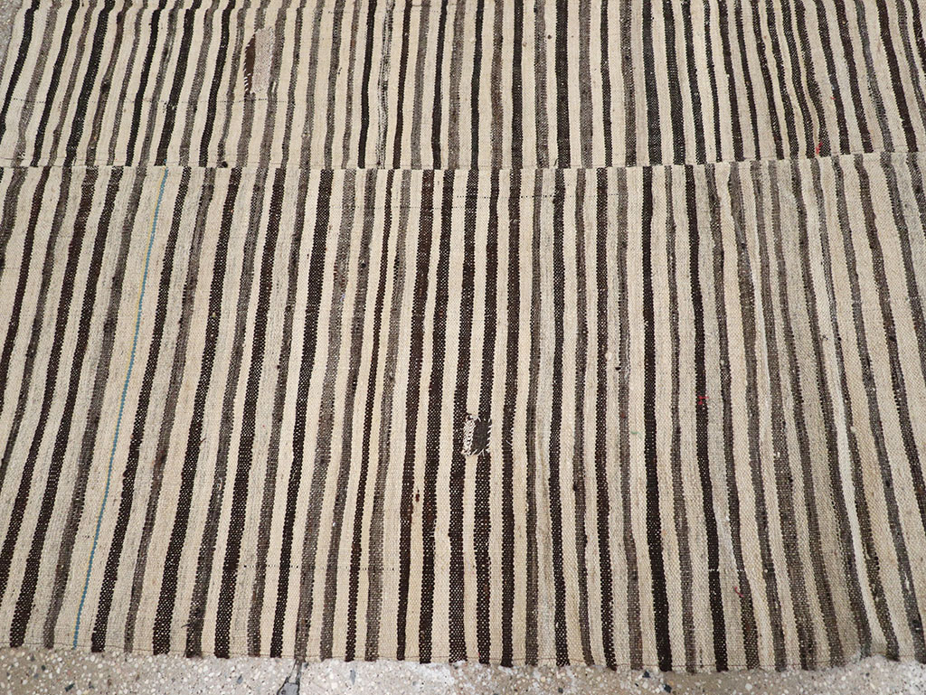 Vintage Persian Flatweave Kilim Room Size Carpet, No.30153 - Gsblank