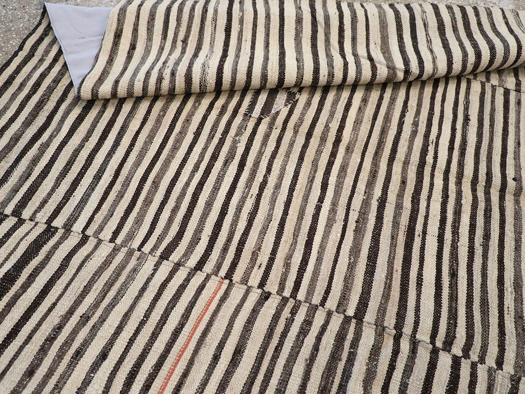 Vintage Persian Flatweave Kilim Room Size Carpet, No.30153 - Gsblank