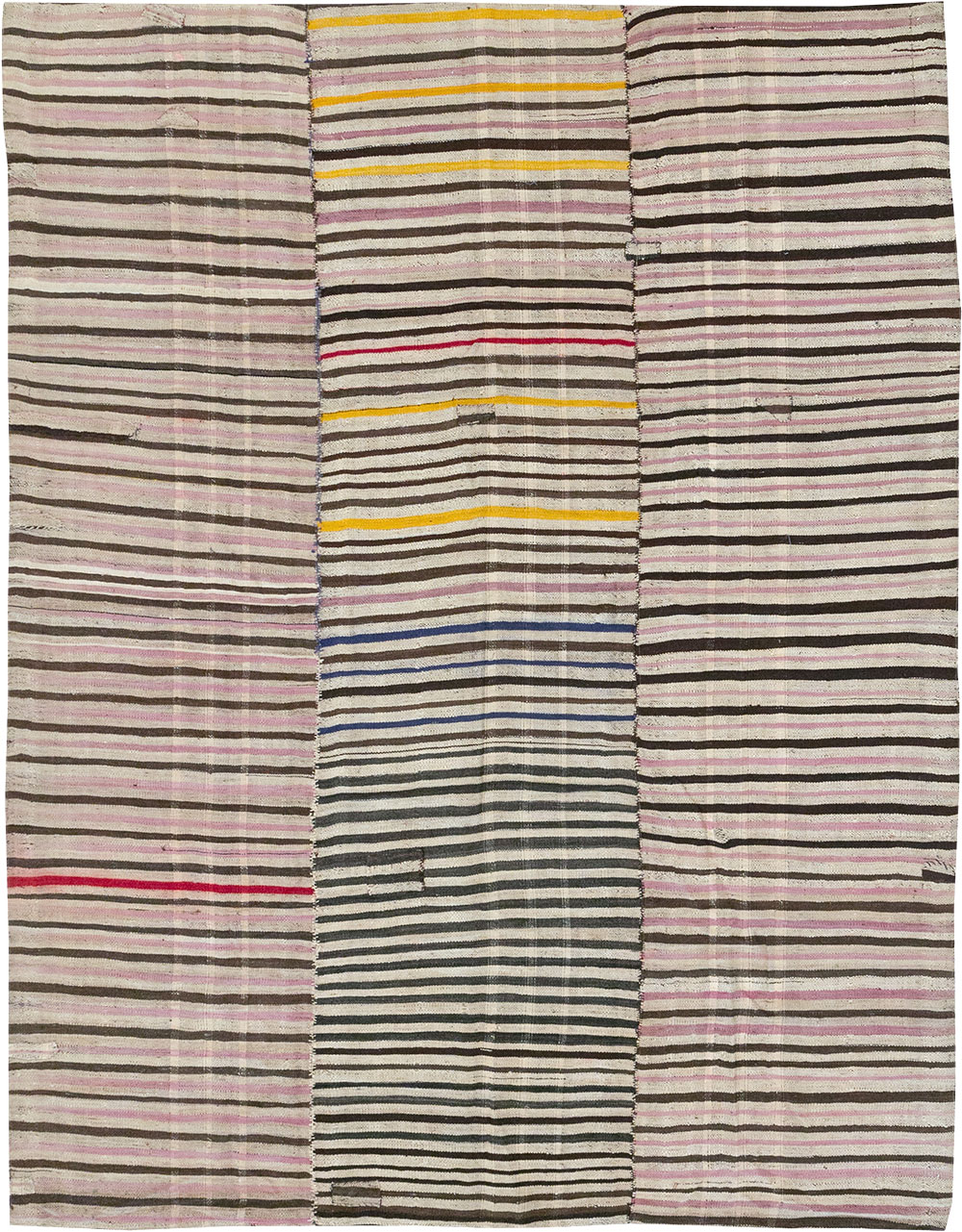 Vintage Persian Flatweave Kilim Accent Carpet, No.30154 - Gsblank