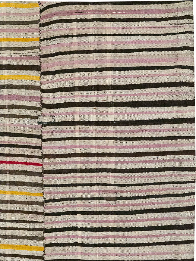 Vintage Persian Flatweave Kilim Accent Carpet, No.30154 - Gsblank